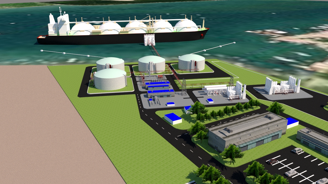 Liquefied Natural Gas (LNG) Terminal and Regasification Denpasar, Bali, Indonesia